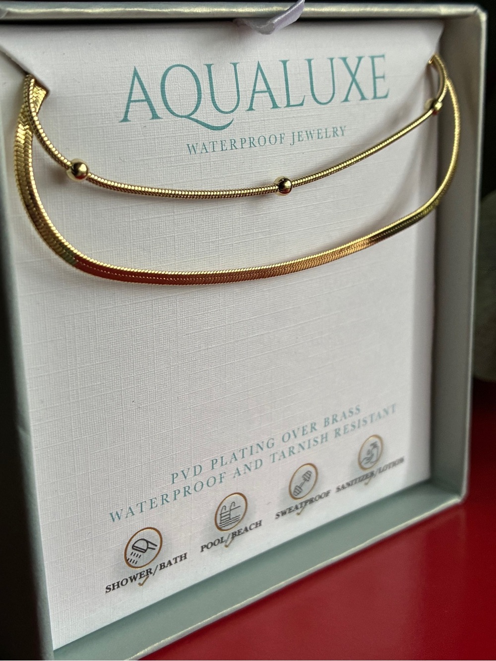 Gold Double-Layer Women's Necklace Set